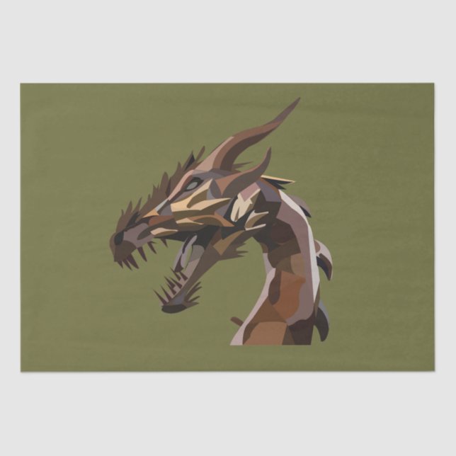 Papier Mousseline Art Dragon Abstrait moderne (Recto)