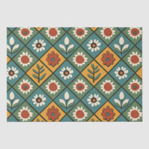 Papier Mousseline Art Floral Africain