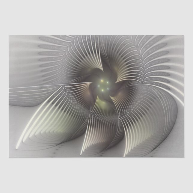 Papier Mousseline Art fractal forme abstraite 3D moderne (Recto)