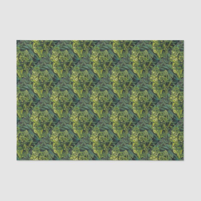 Papier Mousseline Art Géométrique Homme Et Squelette Abstrait (Recto)