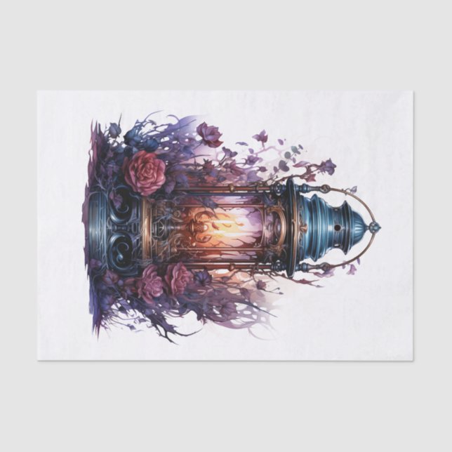 Papier Mousseline Art gothique lanterne pour découpage (Recto)