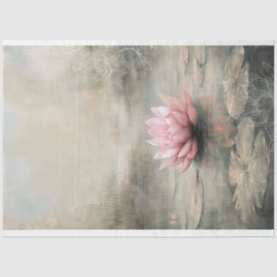 Papier Mousseline Art Lotus rose poussiéreux, Lac Éthéré