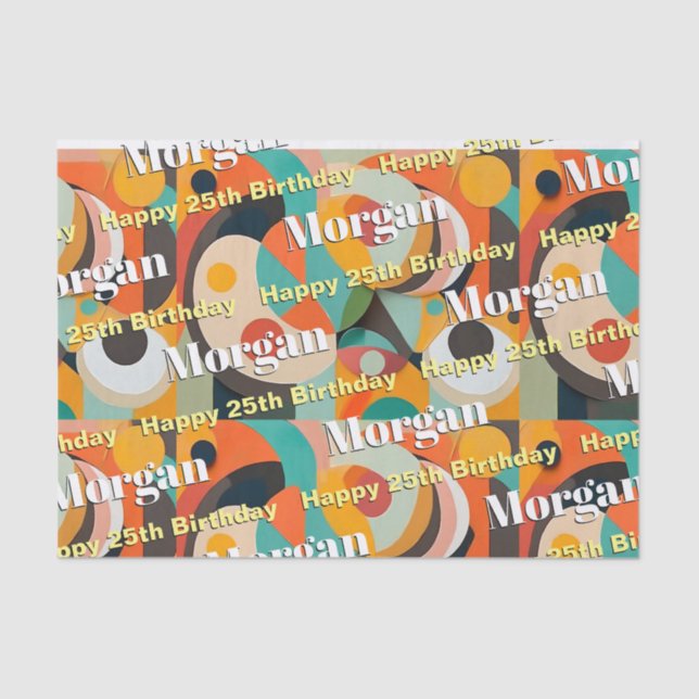 Papier Mousseline Art Moderne Du Milieu Du Siècle, Nom, N'Importe Qu (Recto)