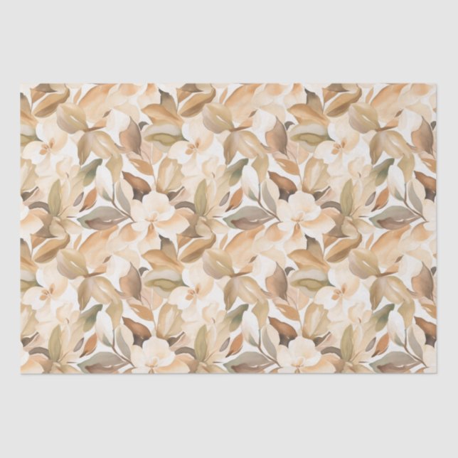 Papier Mousseline Art moderne Magnolias Floral (Recto)