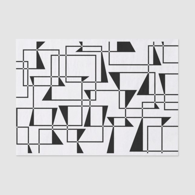 Papier Mousseline Art motif géométrique moderne, urbain, audacieux e (Recto)