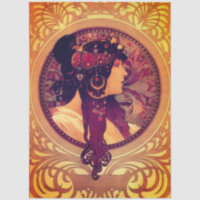 Art nouveau Alphonse Mucha Donna femme élégante