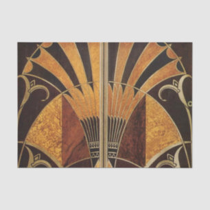 Papier Mousseline art Nouveau, art déco, vintage, couleurs en bois,