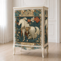 Art Nouveau botanique licorne vintage