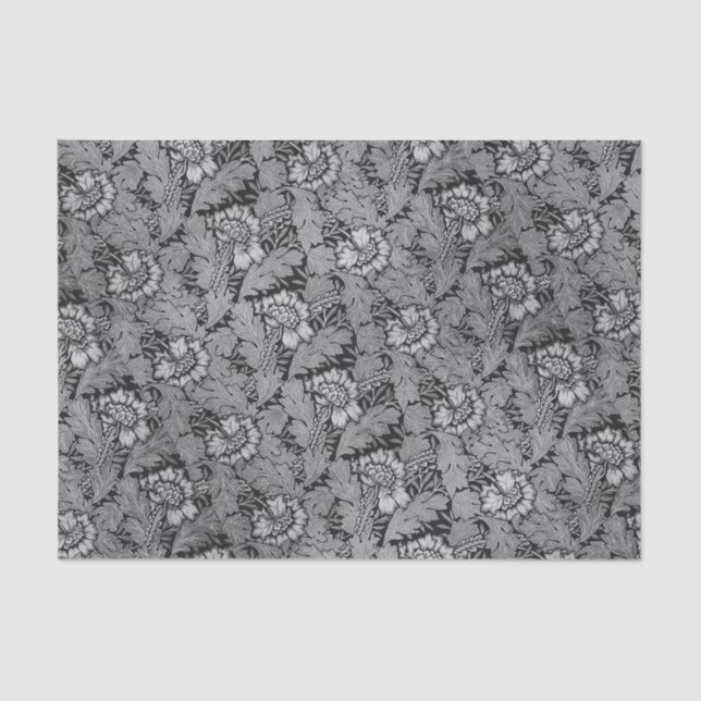 Papier Mousseline Art Nouveau design Fleur (Recto)