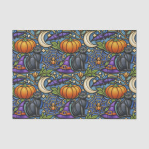 Papier Mousseline Art Nouveau Halloween Bleu