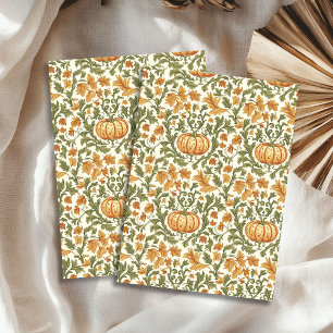 Papier Mousseline Art nouveau Morris automne couleurs pastel automne