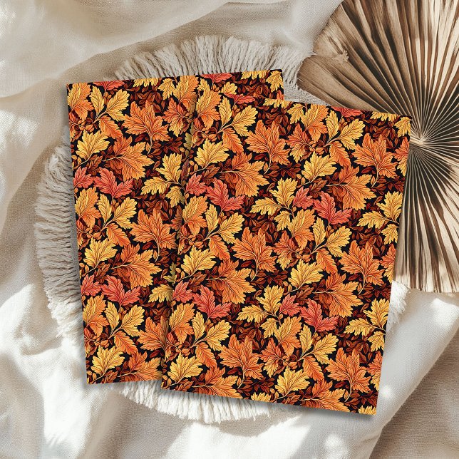 Papier Mousseline Art nouveau Morris automne feuilles de terre cuite (Art nouveau Morris fall autumn leaves terracotta Tissue Paper)