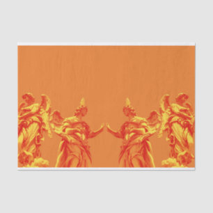 Papier Mousseline Art numérique de couleur orange avec sculptures