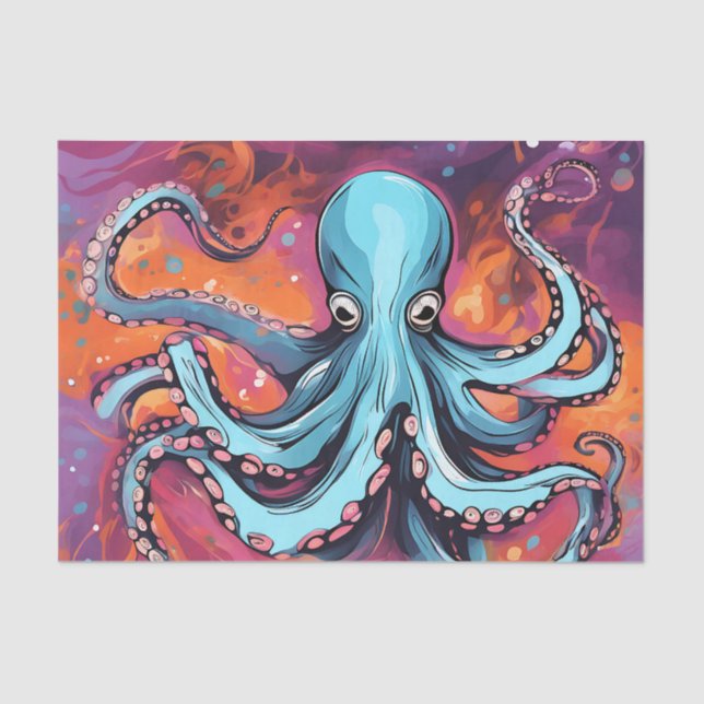 Papier Mousseline Art Octopus Dream (Recto)