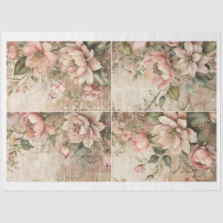 Papier Mousseline Artist Victorian Flower Junk Journal Backgrounds E