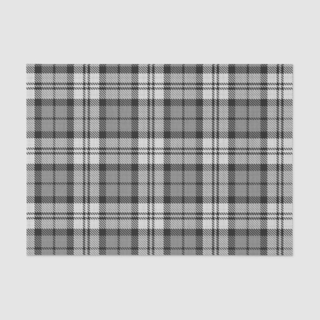 Papier Mousseline Ash Grey Blackwatch Campbell Tartan Plaid (Recto)