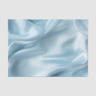 Papier Mousseline Assez Féminin Faux Satin Bleu Clair