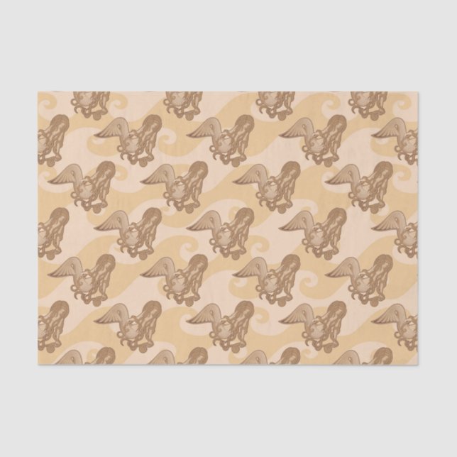 Papier Mousseline Assis Sirène (Recto)