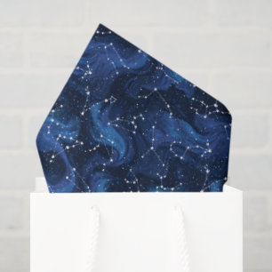 Papier Mousseline Astrologie Boho motif de signe du zodiaque sur fon