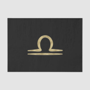 Papier Mousseline Astrologie de naissance LIBRA Or Septembre Octobre