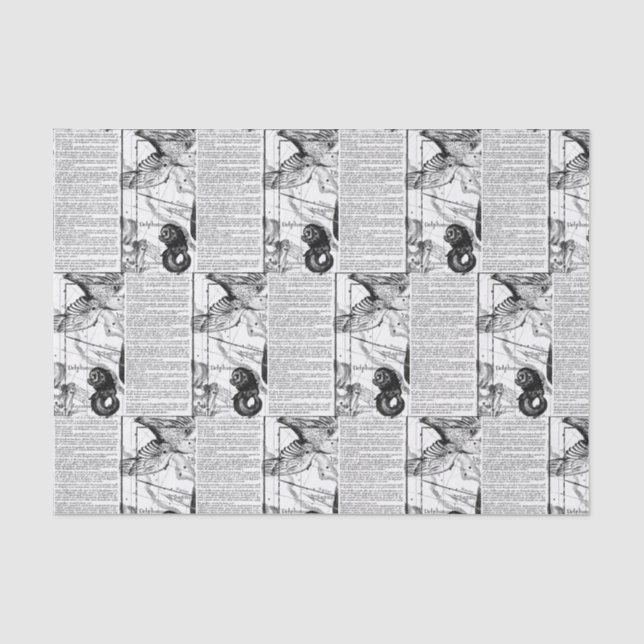 Papier Mousseline Astronomie de constellation vintage (Recto)