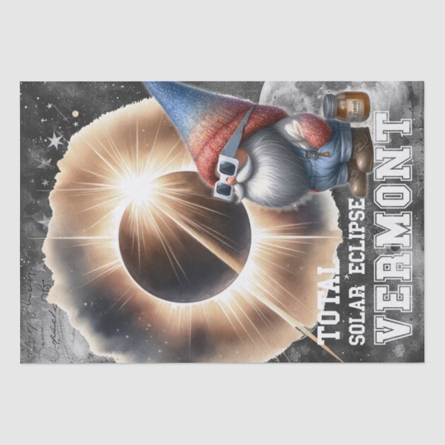 Papier Mousseline Astronomie Éclipse solaire Gnome céleste (Recto)