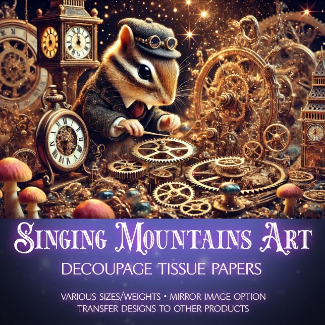 Papier Mousseline Atelier d'inventeur magique Chipmunk Découpage (Créateur téléchargé)