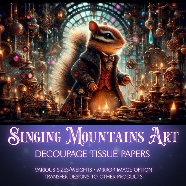 Papier Mousseline Atelier magique Chipmunk Inventor Découpage (Créateur téléchargé)