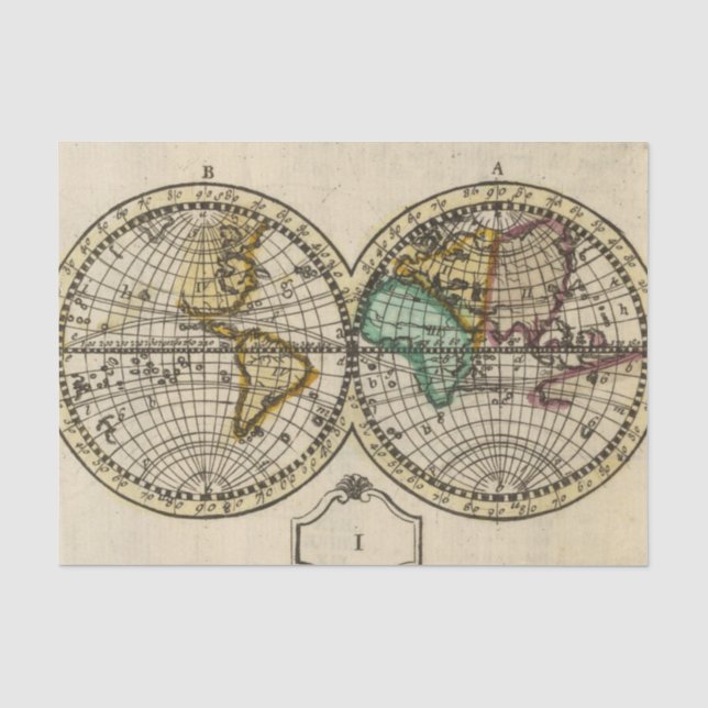 Papier Mousseline Atlas du monde (Recto)