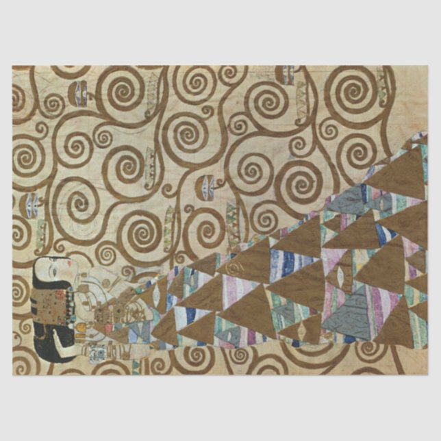 Papier Mousseline Attentes de Gustav Klimt Tissue Paper (Recto)