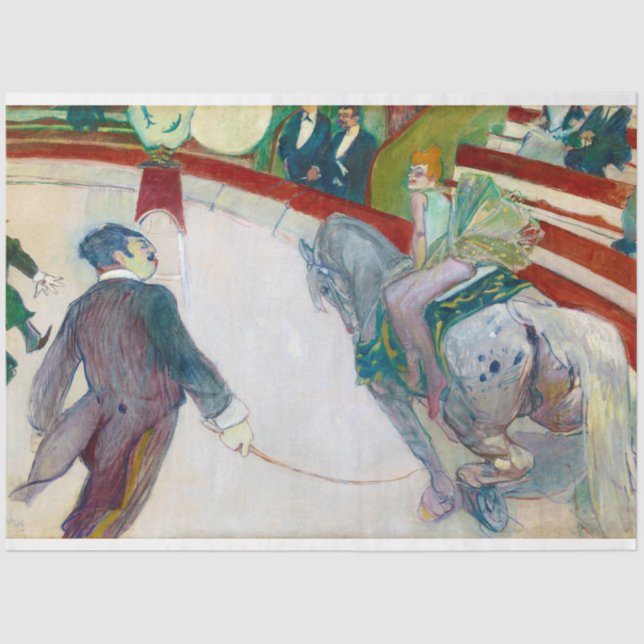 Papier Mousseline Au cirque, Lautrec (Recto)