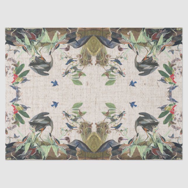 Papier Mousseline Audubon Heron Birds Collections Wildlife Tissue Pa (Recto)