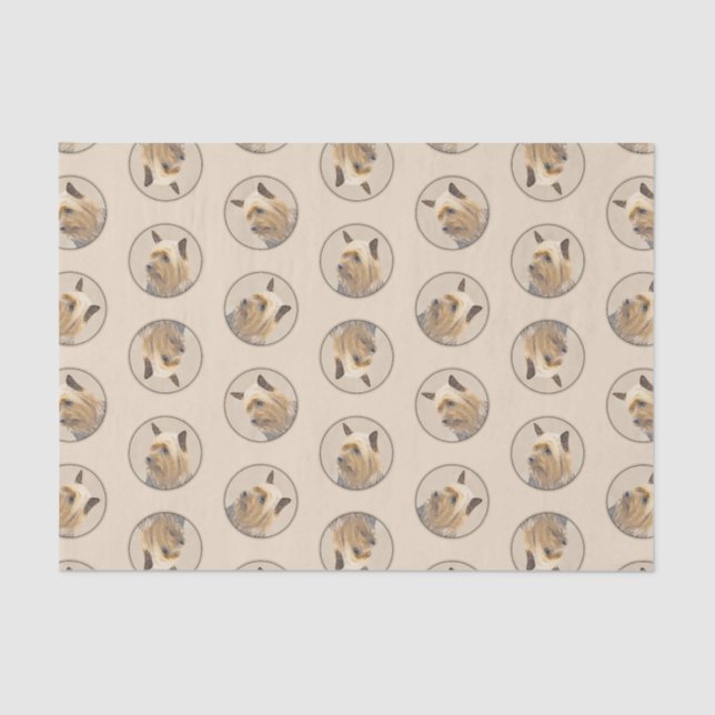 Papier Mousseline Australian Silky Terrier Peinture Original Chien A (Recto)