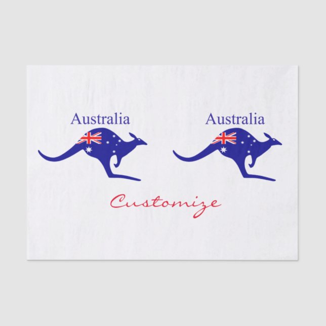 Papier Mousseline Australie : Drapeau Kangaroo Thunder_Cove (Recto)