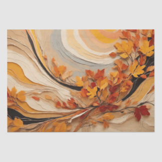 Papier Mousseline Automne Abstrait Feuilles d'automne Foliage Découp