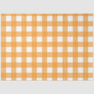 Papier Mousseline Automne Automne Orange Plaid Motif