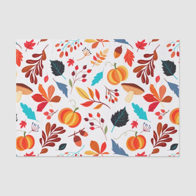 Papier Mousseline Automne automne Thanksgiving Halloween Motif (Recto)