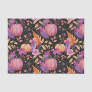 Papier Mousseline Automne Citrouille Automne Feuilles Rustique Décou