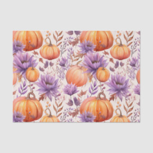 Papier Mousseline Automne Citrouille Automne Feuilles Rustique Décou