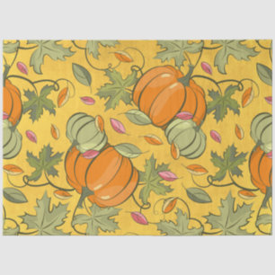 Papier Mousseline Automne Citrouille et Feuille Series Design 20