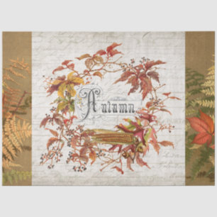 Papier Mousseline Automne Feuille d'automne Script Ephémère Découpag