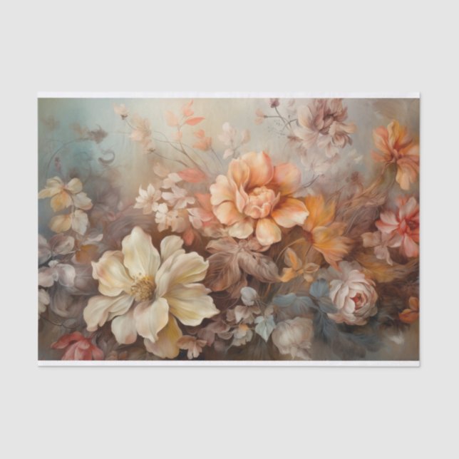 Papier Mousseline Automne Floral Remerciement Halloween Découpage (Recto)