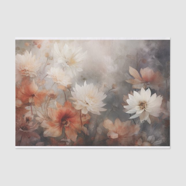 Papier Mousseline Automne Floral Remerciement Halloween Découpage (Recto)