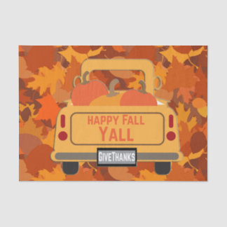 Papier Mousseline Automne heureux Yall - 1