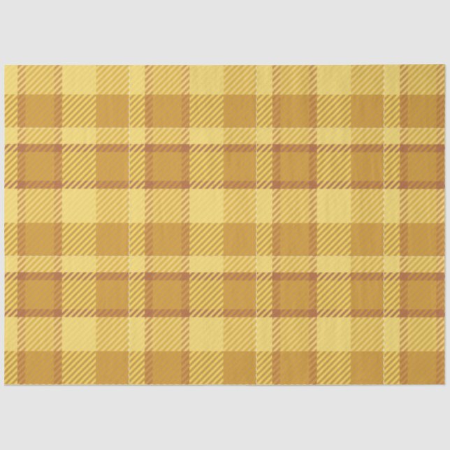 Papier Mousseline Automne Plaid Series Design 11 (Recto)
