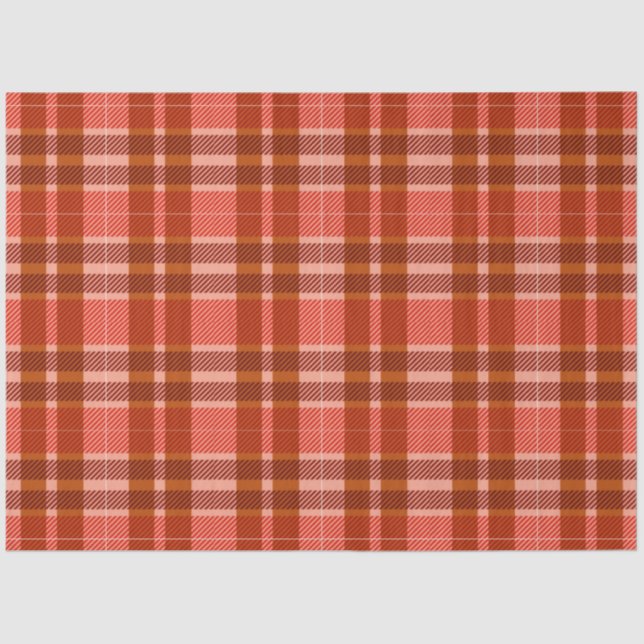 Papier Mousseline Automne Plaid Series Design 12 (Recto)