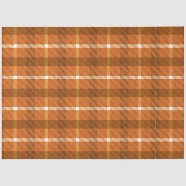 Papier Mousseline Automne Plaid Series Design 14 (Recto)