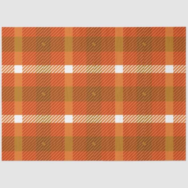Papier Mousseline Automne Plaid Series Design 15 (Recto)