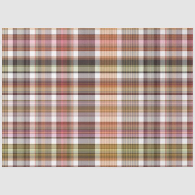 Papier Mousseline Automne Plaid Series Design 19 (Recto)