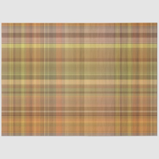 Papier Mousseline Automne Plaid Series Design 21 (Recto)
